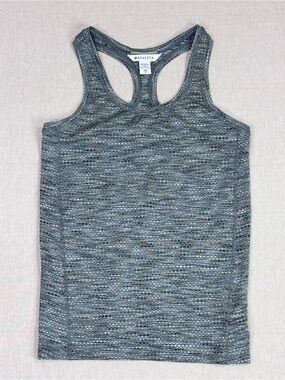 Athleta Ultimate Scoop Mesh Tank Gray Racerback Workout Top XXS SP22